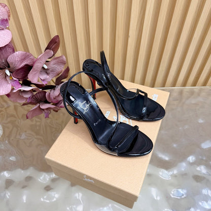 Christian Louboutin 2026 Rosa Z Slingback Sandals 100mm Patent Leather 776004