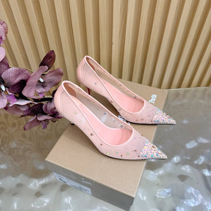 Christian Louboutin 2026 Miss Z Degrastrass 80mm Pumps Mesh Crystal Embellishments 776009