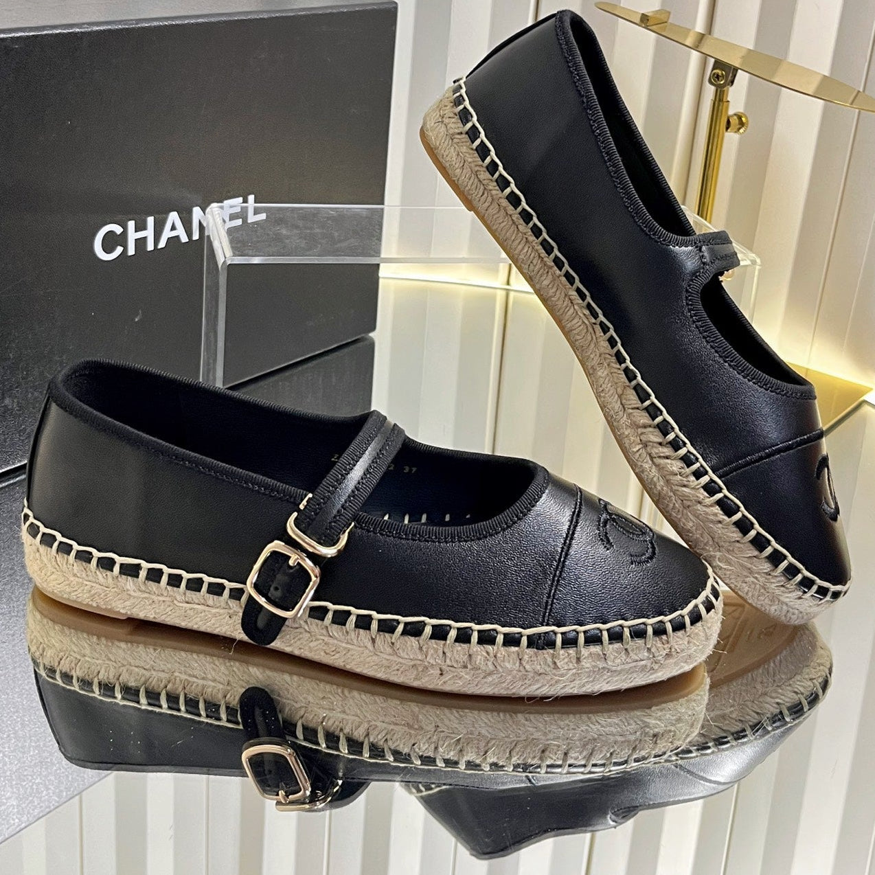 Chanel 2026 Mary Jane Espadrilles Sheepskin 767881
