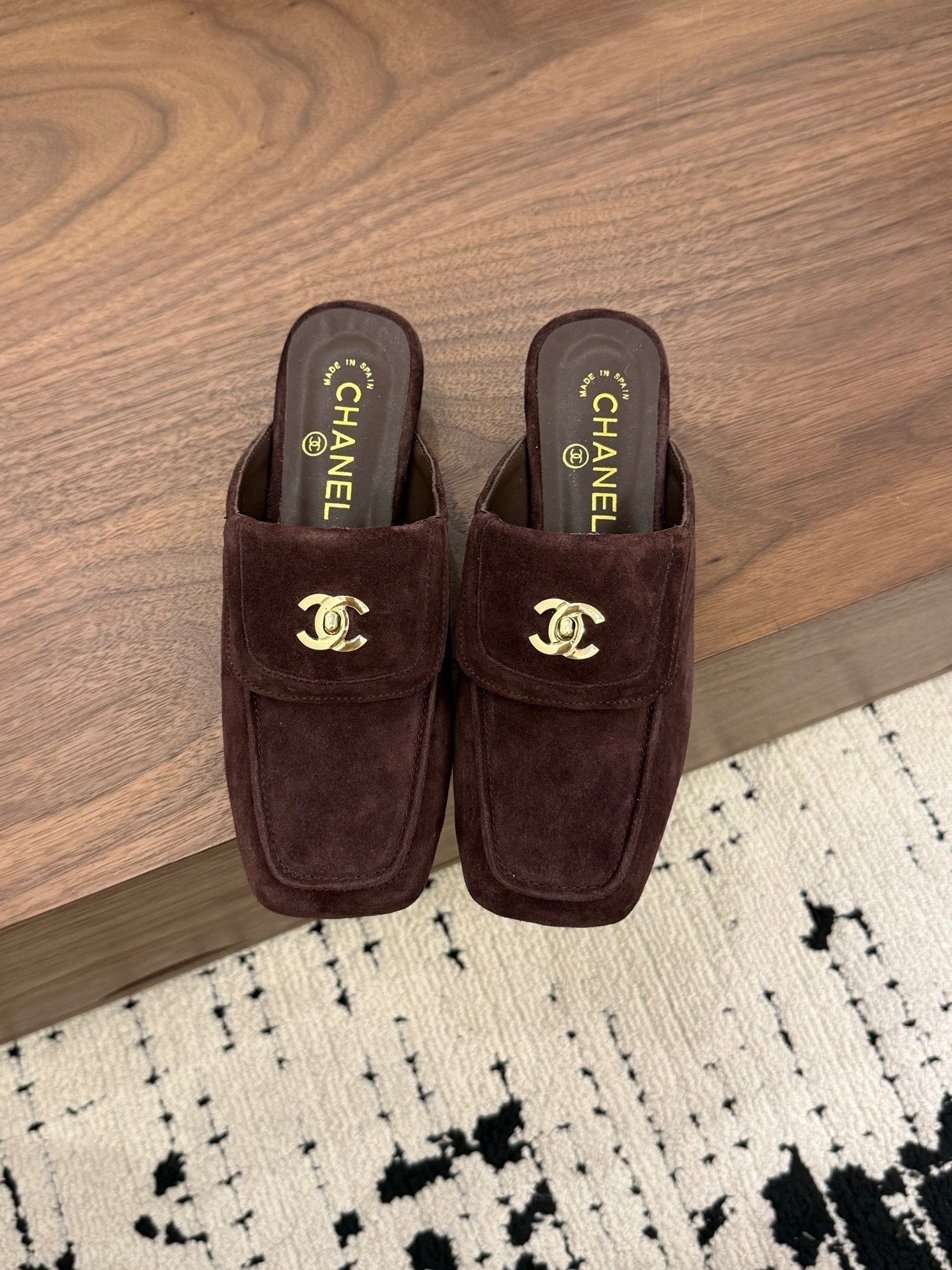Chanel 2026 Double C Buckle Square Toe Mule 857282