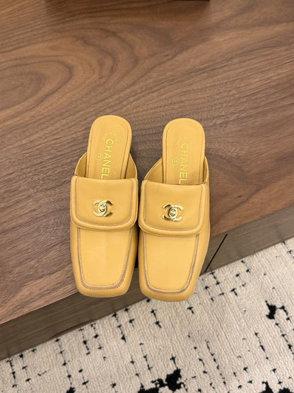 Chanel 2026 Double C Buckle Square Toe Mule 857282