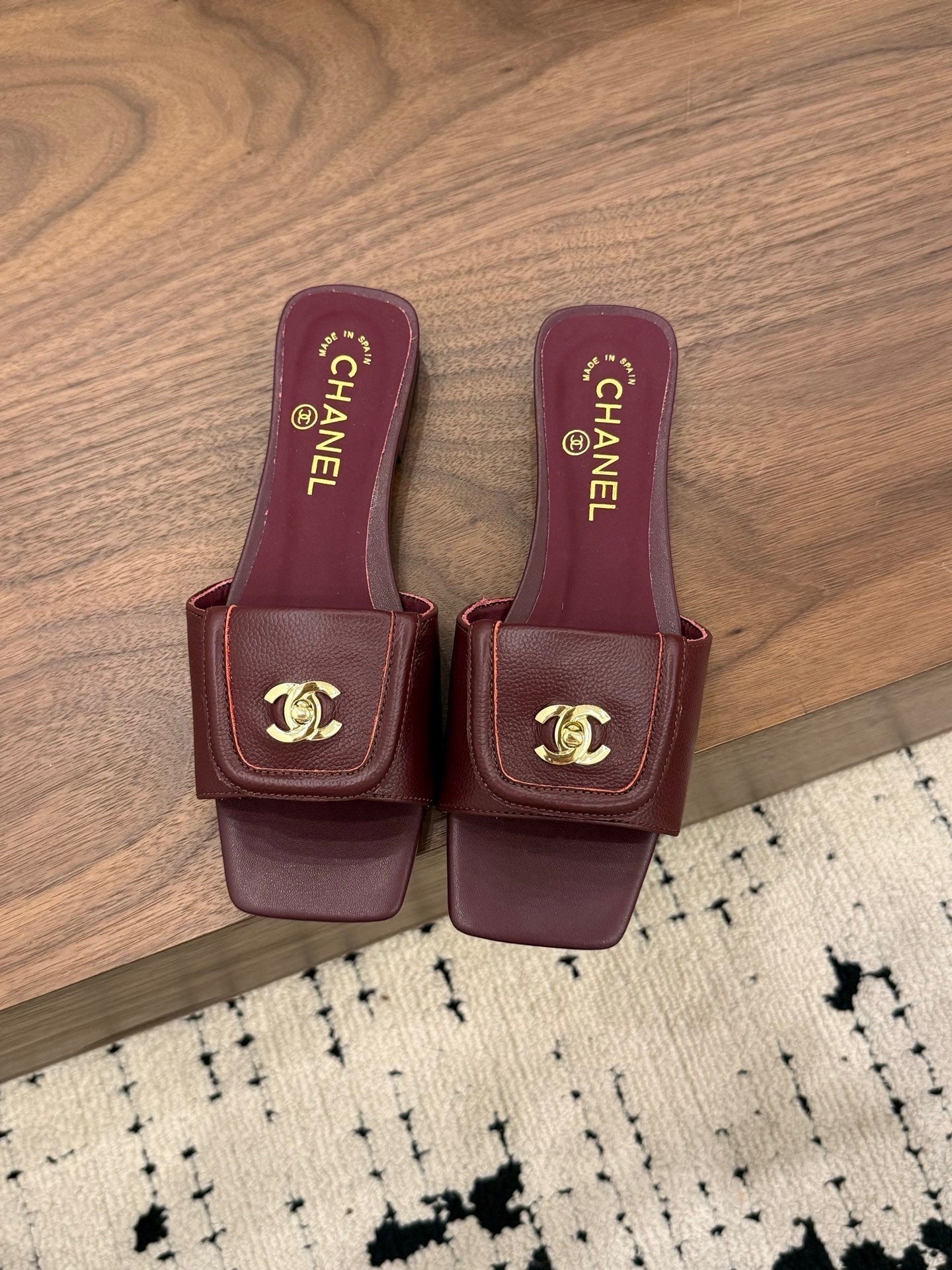 Chanel 2026 Double C Buckle Square Toe Slipper 857303