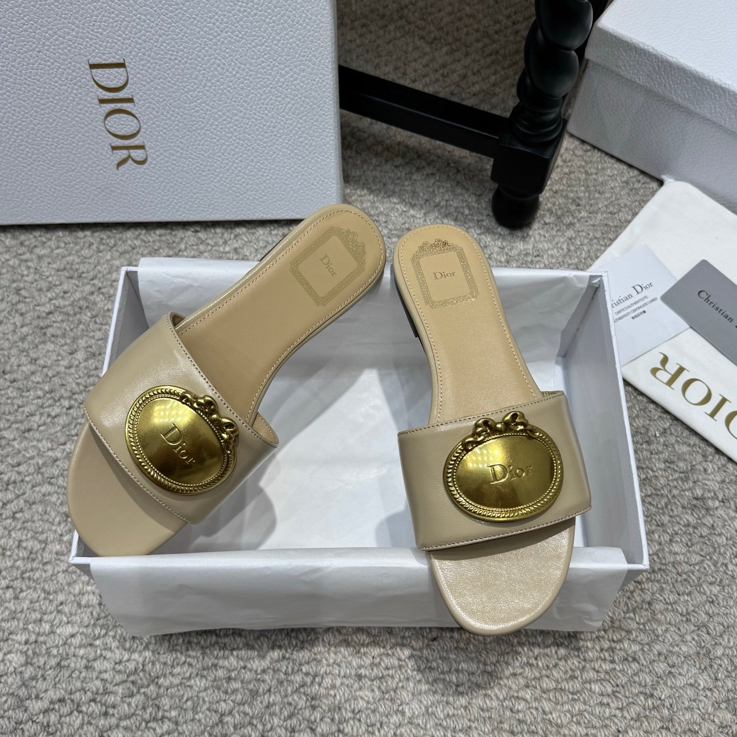 Dior 2026 Médaillon Buckle Sandal Lambskin