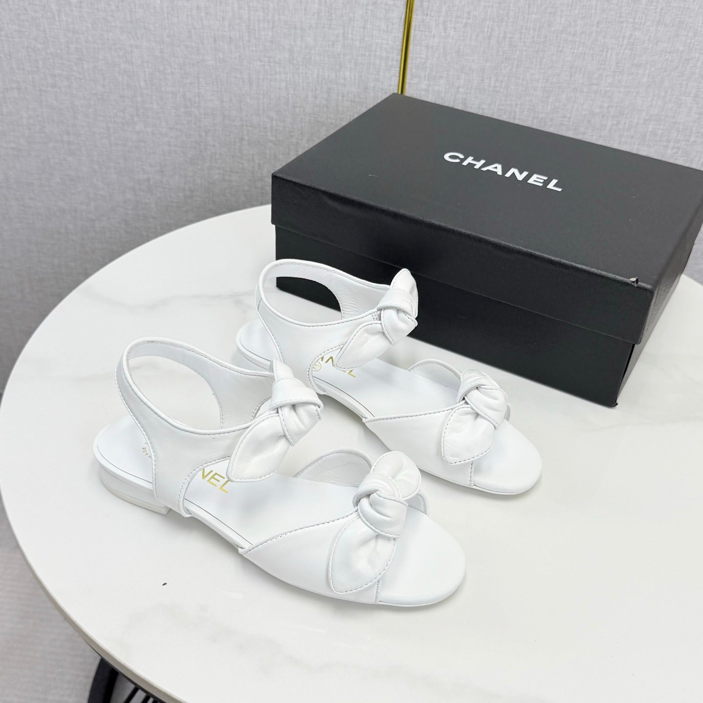 Chanel 2026 Slingback Sandals Bow Sheepskin  801644