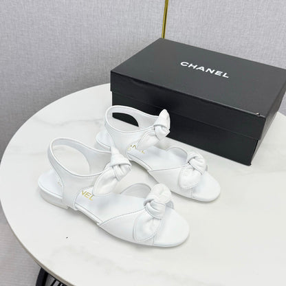 Chanel 2026 Slingback Sandals Bow Sheepskin  801644