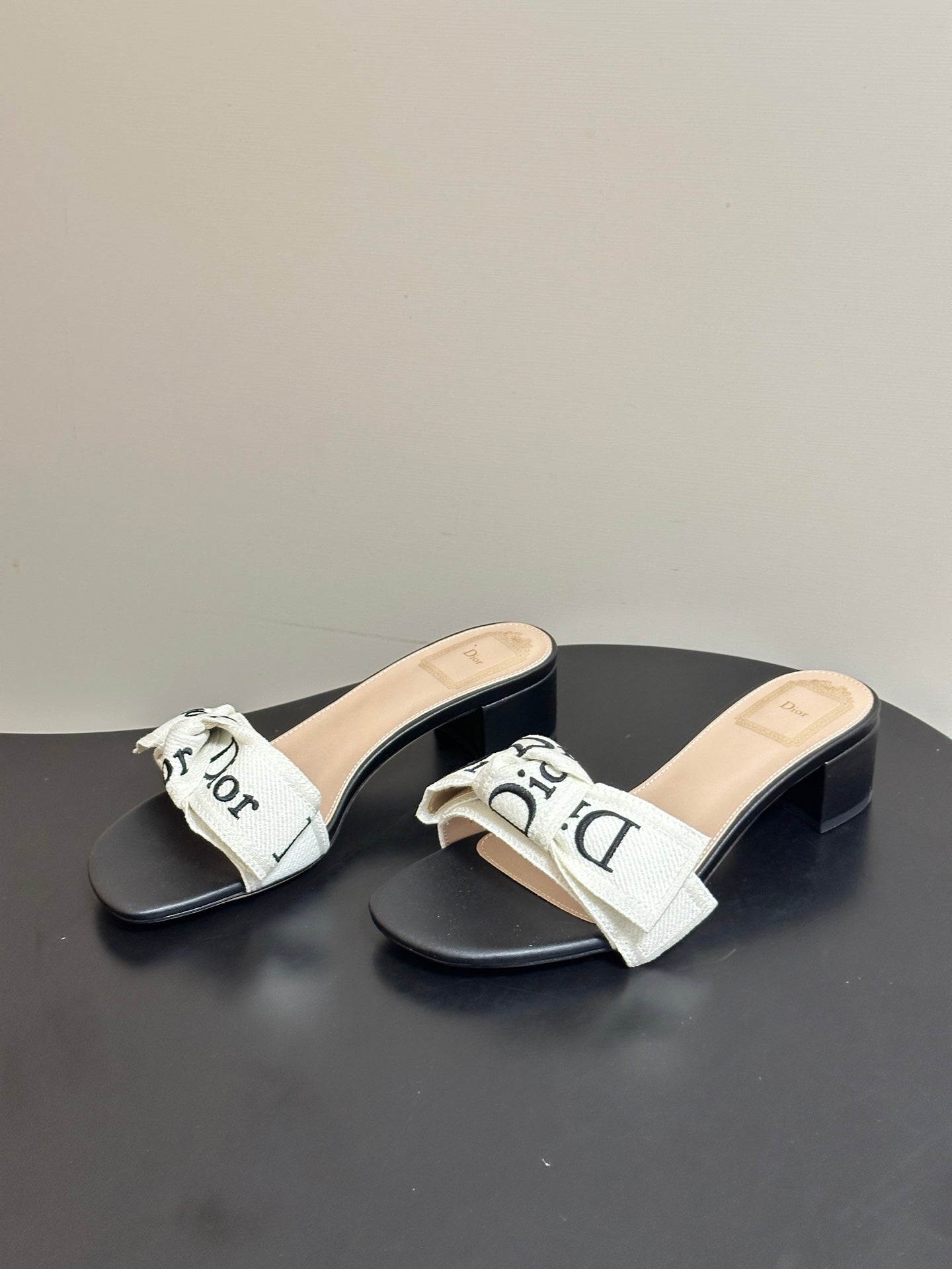 Dior 2026 J'Adior Classic Logo Webbing Bow Sandals 35mm Fabric Leather 846997