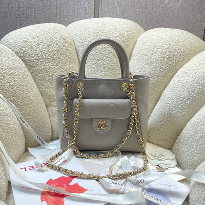 Chanel 2026 Shopping Bag 25cm Grained Calfskin Leather