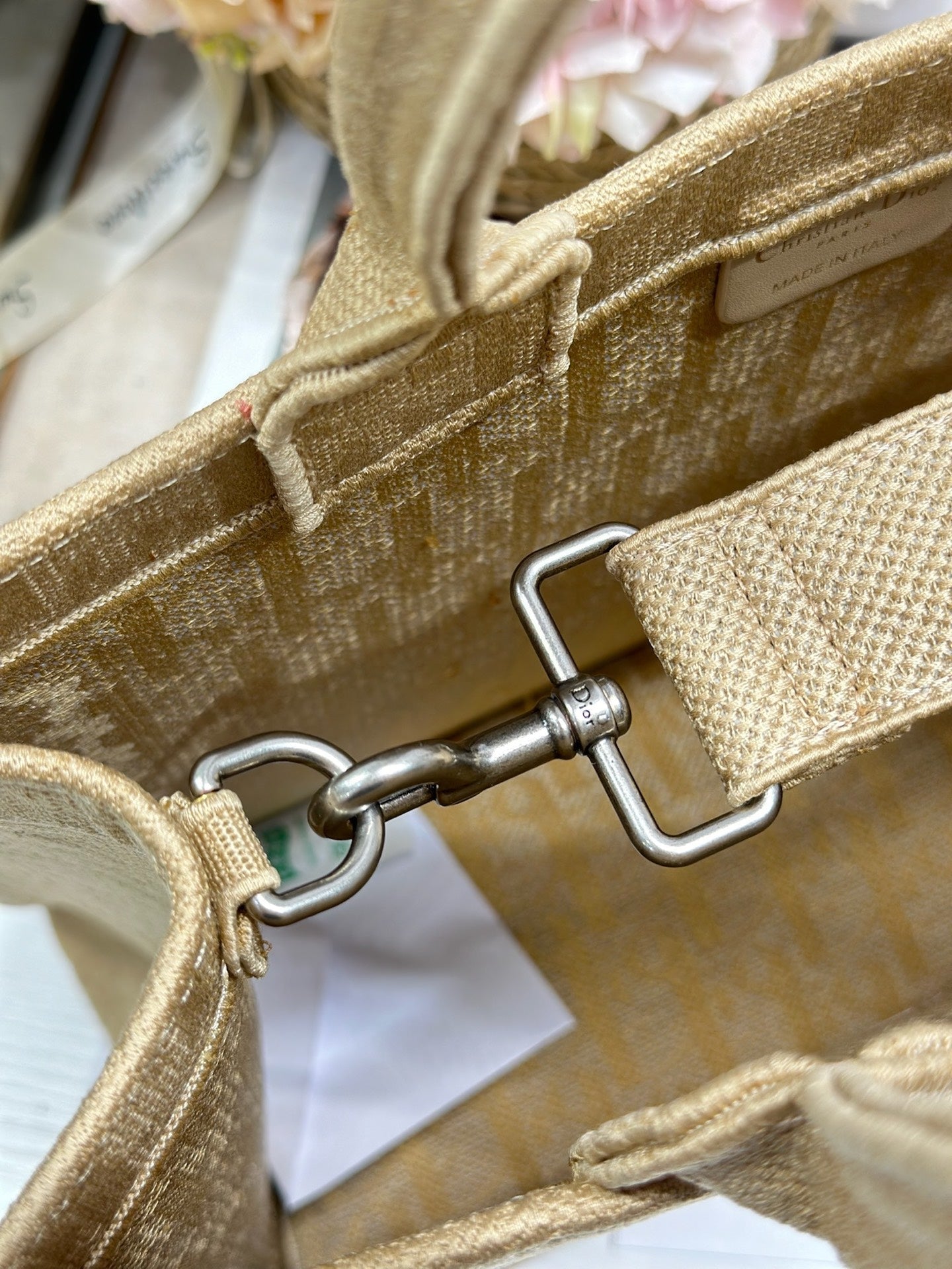 Dior 2026 Book Tote Bag With Médaillon Embroidery Beige Canvas 288466