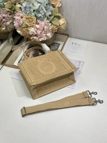 Dior 2026 Book Tote Bag With Médaillon Embroidery Beige Canvas 288466