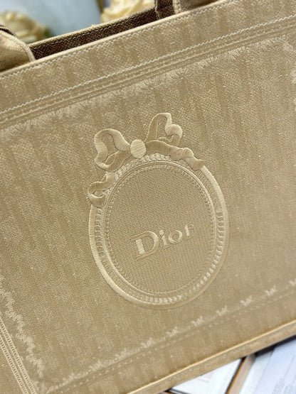Dior 2026 Book Tote Bag With Médaillon Embroidery Beige Canvas 288466