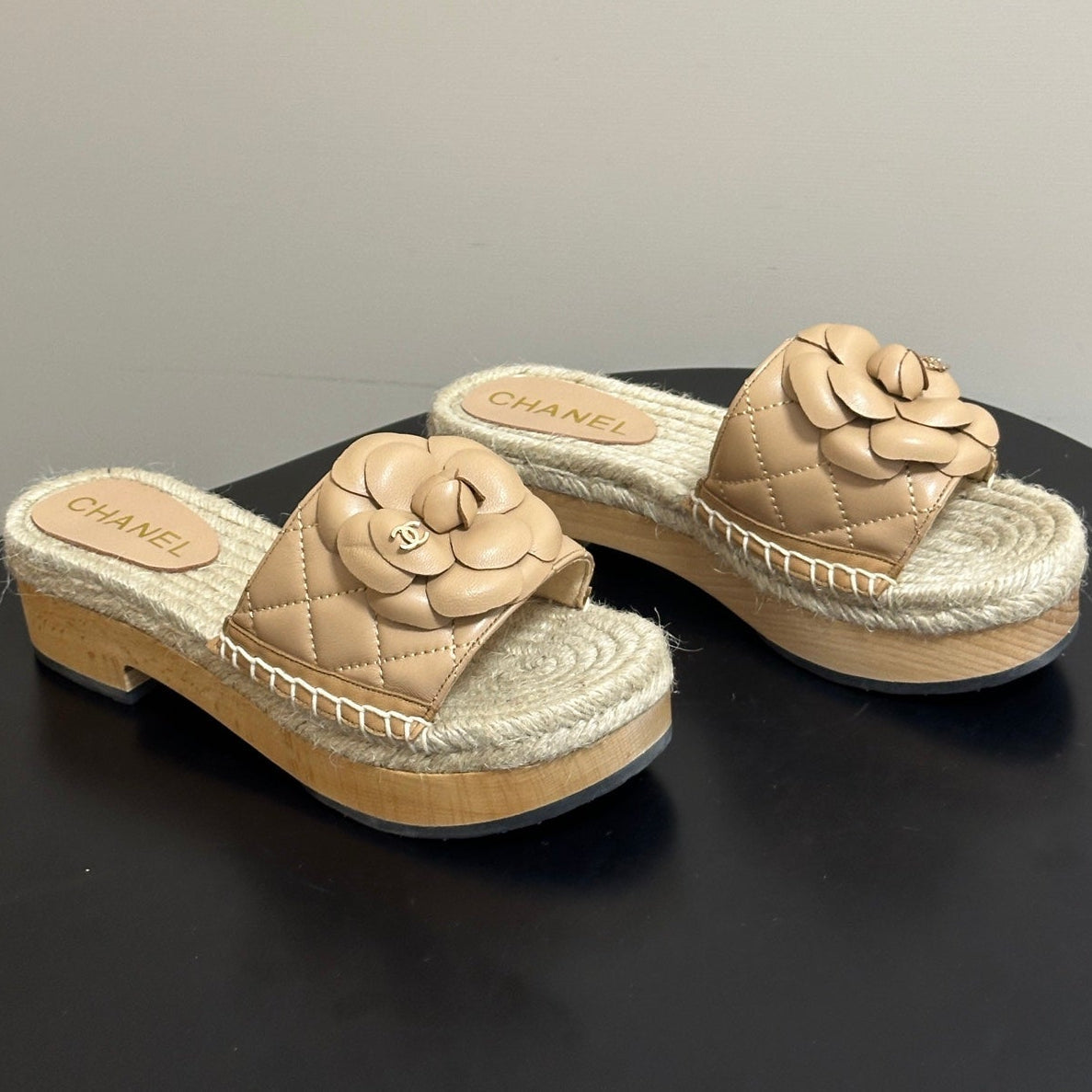 Chanel 2026 Camellia Slippers Sheepskin 834648