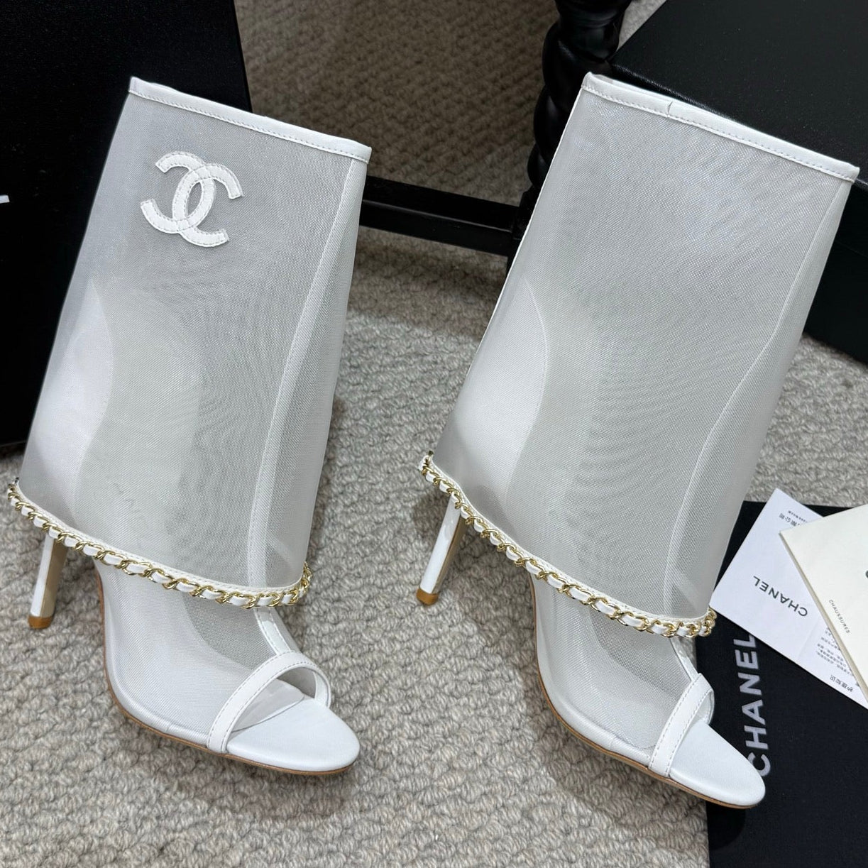 Chanel 2026 New Mesh Ankle Boots Sheepskin Leather 833315