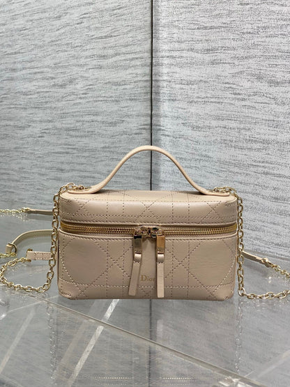 Dior 2026 Trianon Soft Vanity Bag 19cm Multicolor Lambskin 355388