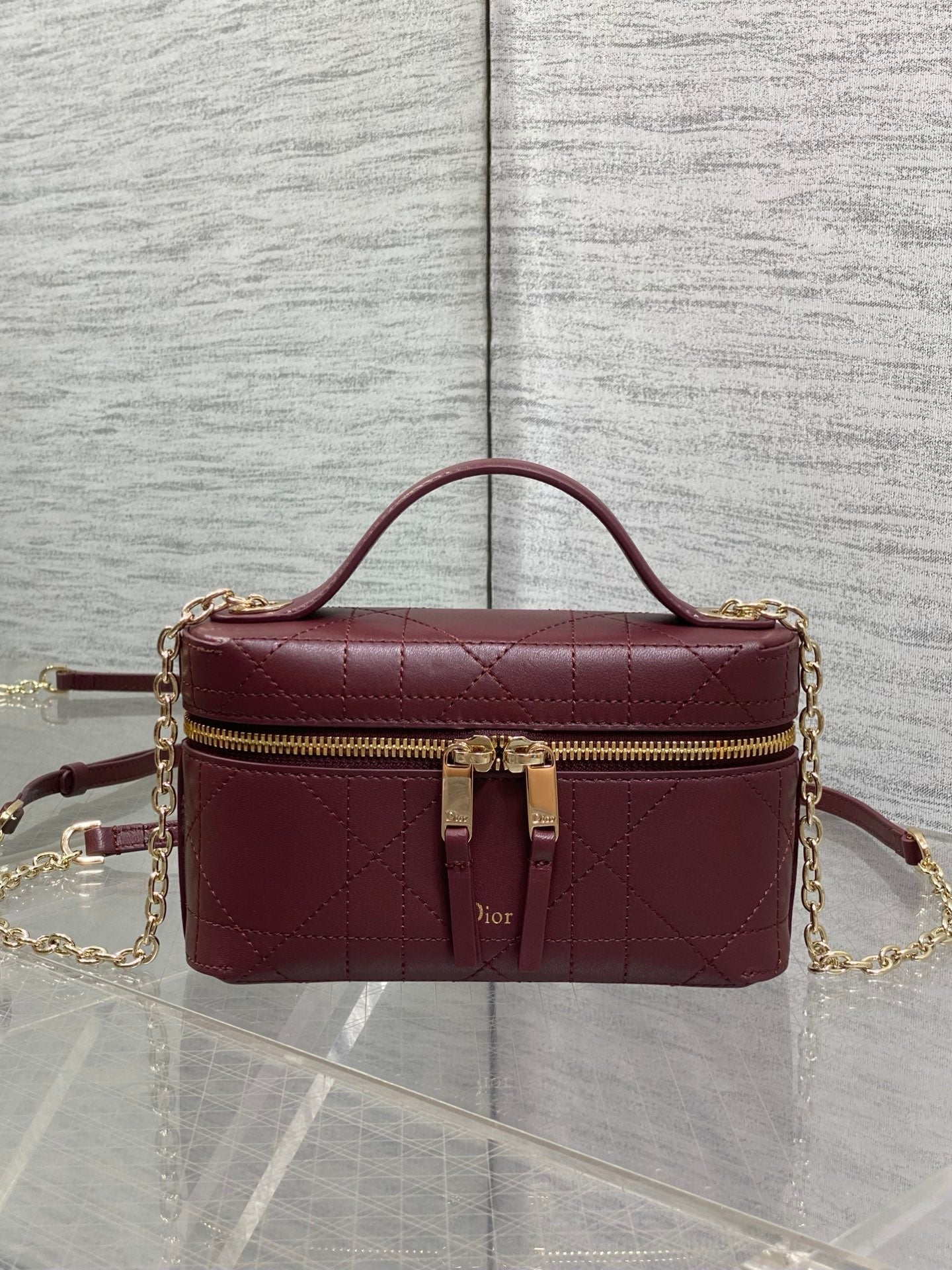 Dior 2026 Trianon Soft Vanity Bag 19cm Multicolor Lambskin 355388