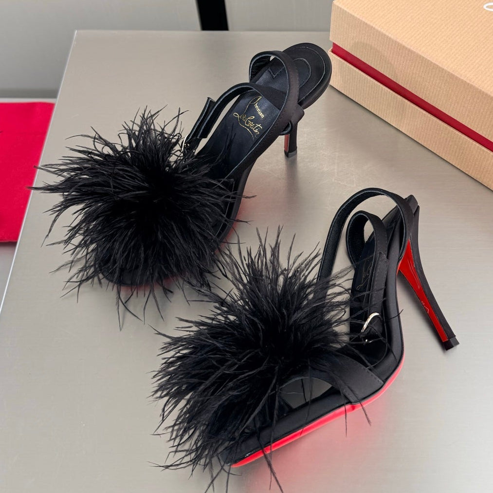 CL 2026 Loubipoupi Sandal 100mm Feather Leather 868957
