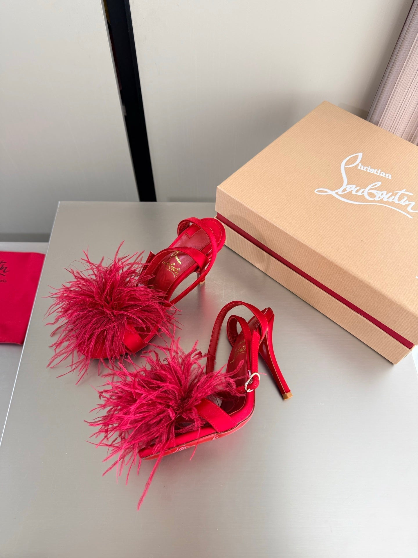 CL 2026 Loubipoupi Sandal 100mm Feather Leather 868957