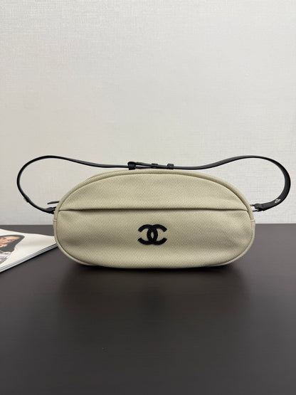 Chanel 2026 Oval Bag 36cm Canvas Leather