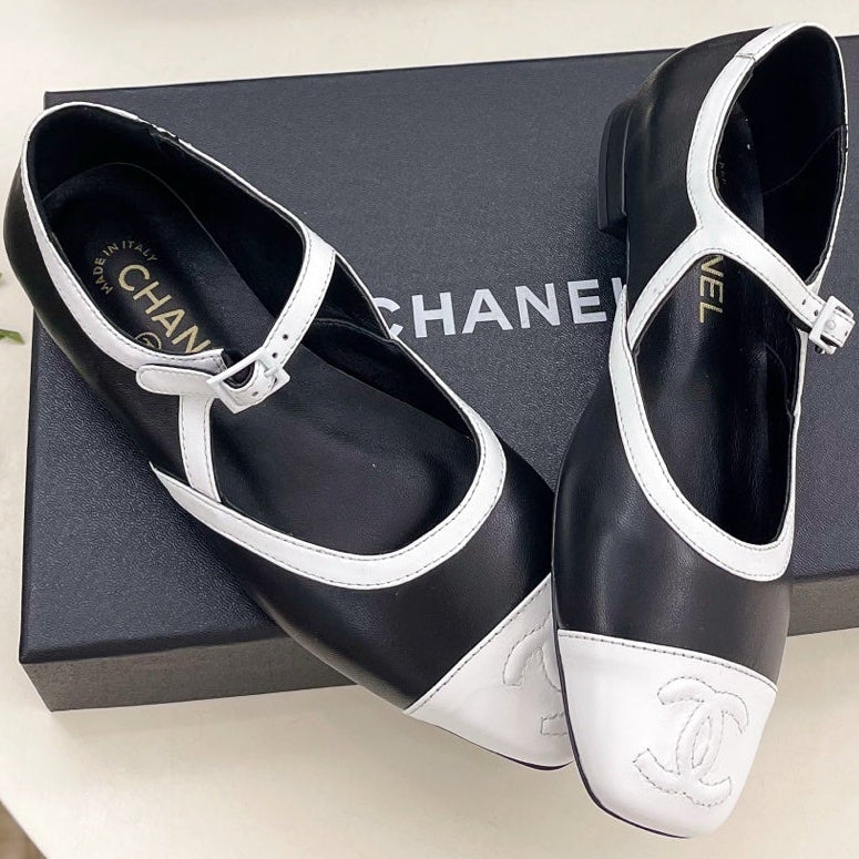 Chanel 2026 Mary Jane Flats Lambskin Sheepskin Leather 831383
