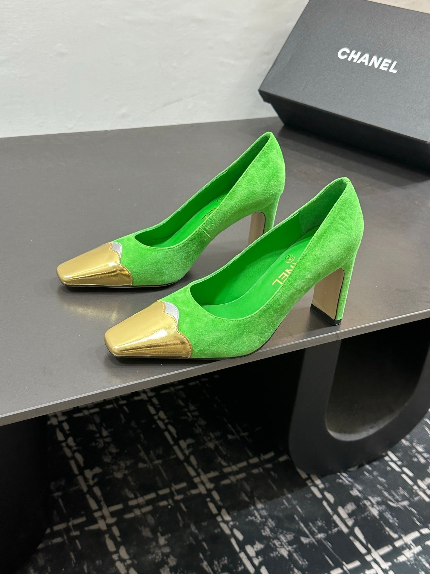 Chanel 2026 Kitten Heels Pumps Leather Sheepskin 832526