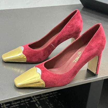 Chanel 2026 Kitten Heels Pumps Leather Sheepskin 832526