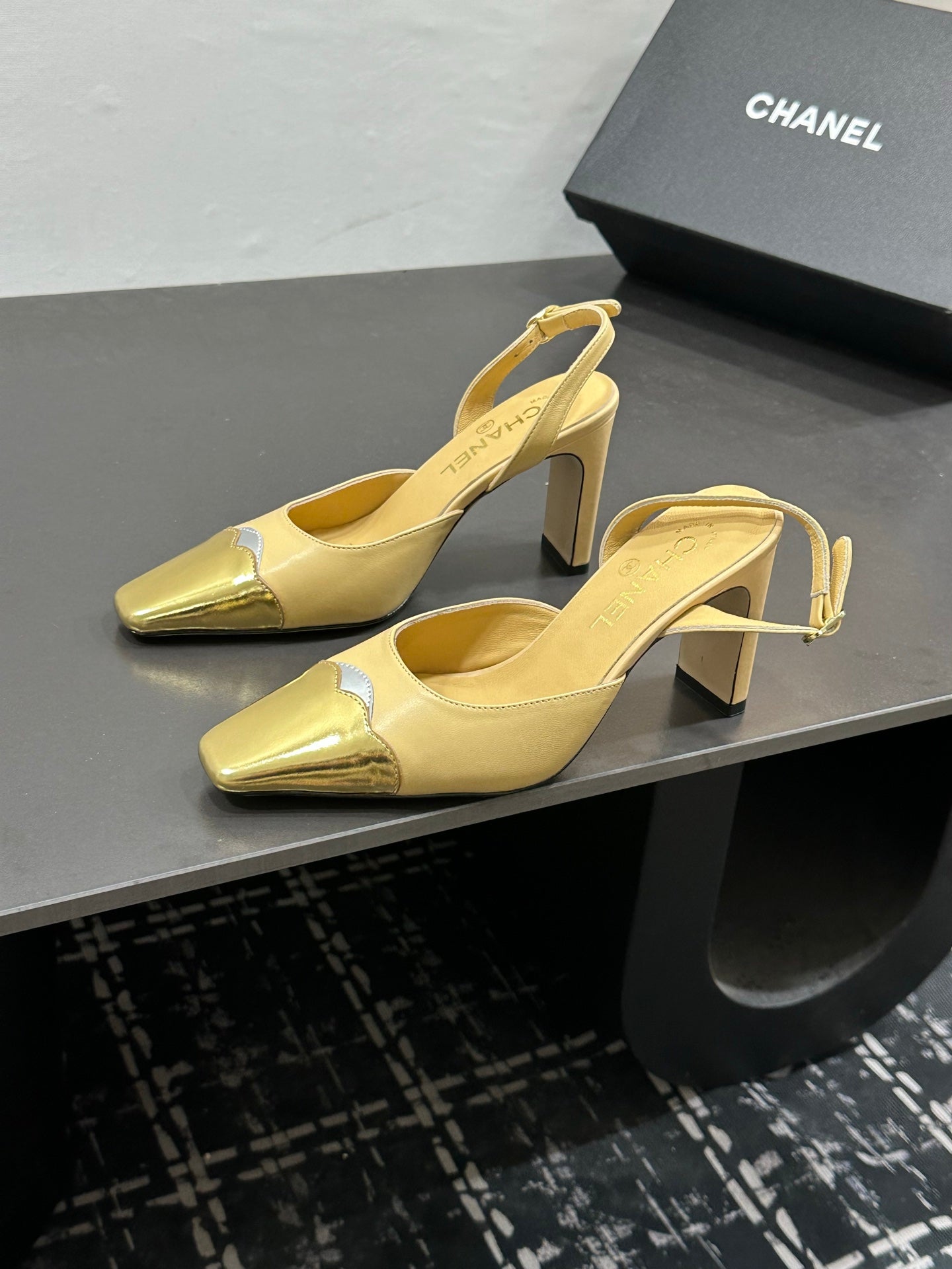 Chanel 2026 Back Strap High Heels Pumps Leather Sheepskin 832512