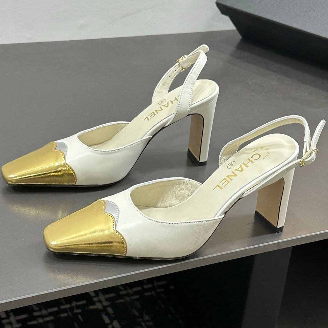 Chanel 2026 Back Strap High Heels Pumps Leather Sheepskin 832512