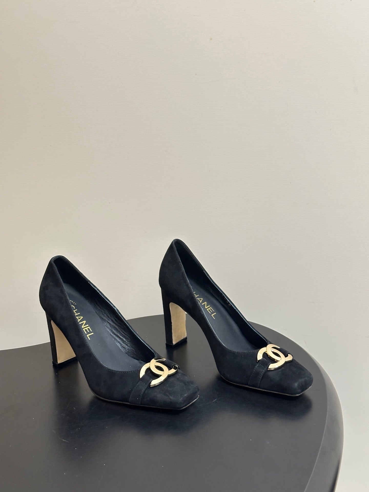 Chanel 2026 Double C Metal Buckle High Heels Leather Sheepskin 834663
