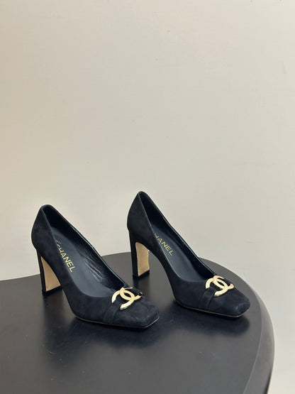 Chanel 2026 Double C Metal Buckle High Heels Leather Sheepskin 834663