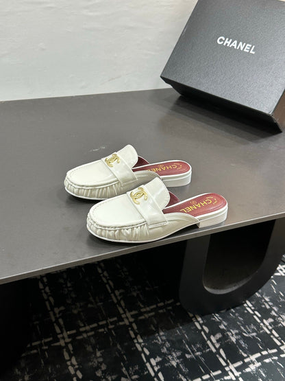 Chanel 2026 Double C Logo Loafers Leather Sheepskin 832503