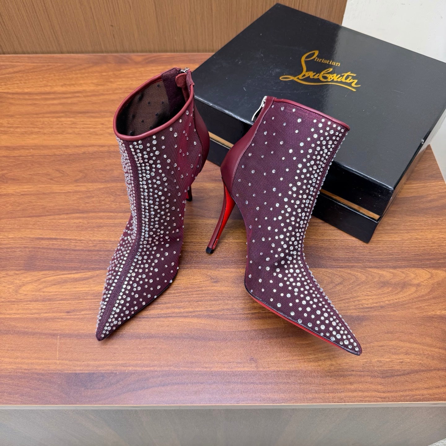 Christian Louboutin 2026 Constella 105mm Mesh Ankle Boot 870870