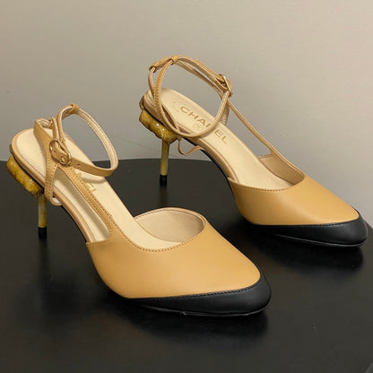 Chanel 2026 Mushroom Heel Sandals Leather Sheepskin 834723