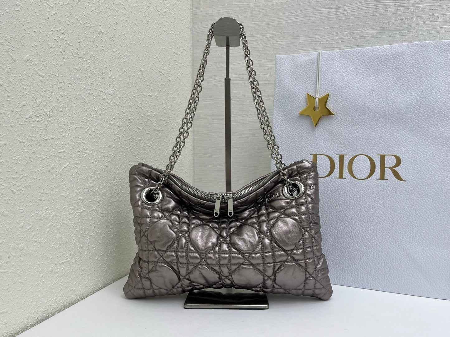 Dior 2026 Milly-La-Foret Bag 33cm Denim and Lambskin 158107
