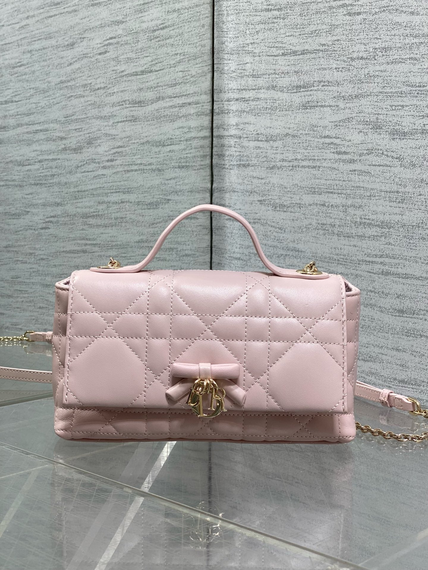 Dior 2026 My Tender Dior Top Handle Bag 21cm Lambskin