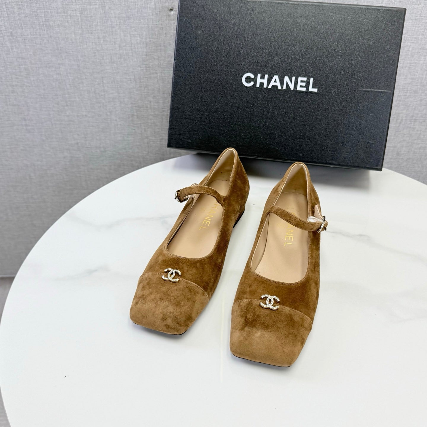 Chanel 2026 Mary Jane Ballet Flat Suede Sheepskin 904515