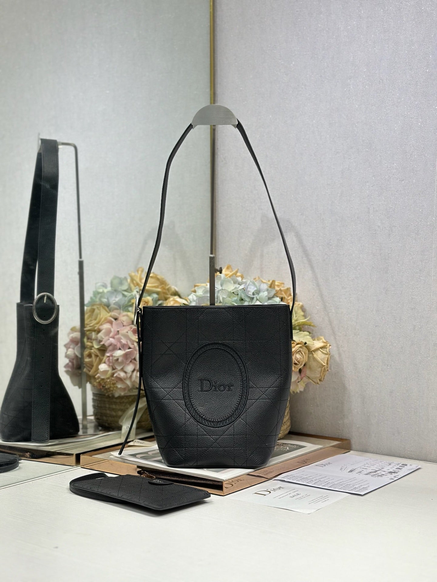 Dior 2026 Medaillon Bucket Bag Suede and Leather 159057