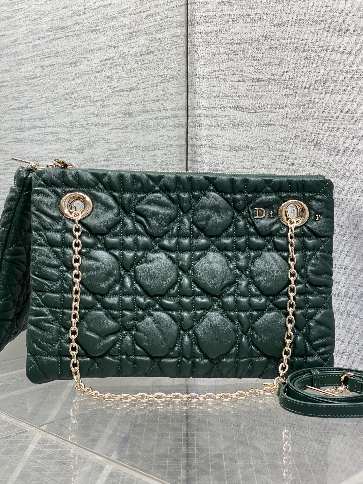 Dior 2026 Crunchy Bag 33cm Cannage Leather 378818