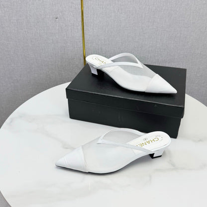 Chanel 2026 Mesh Mule Fabric Sheepskin 904436