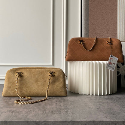 Chanel 2026 Bowling Bag 32cm Suede Leather