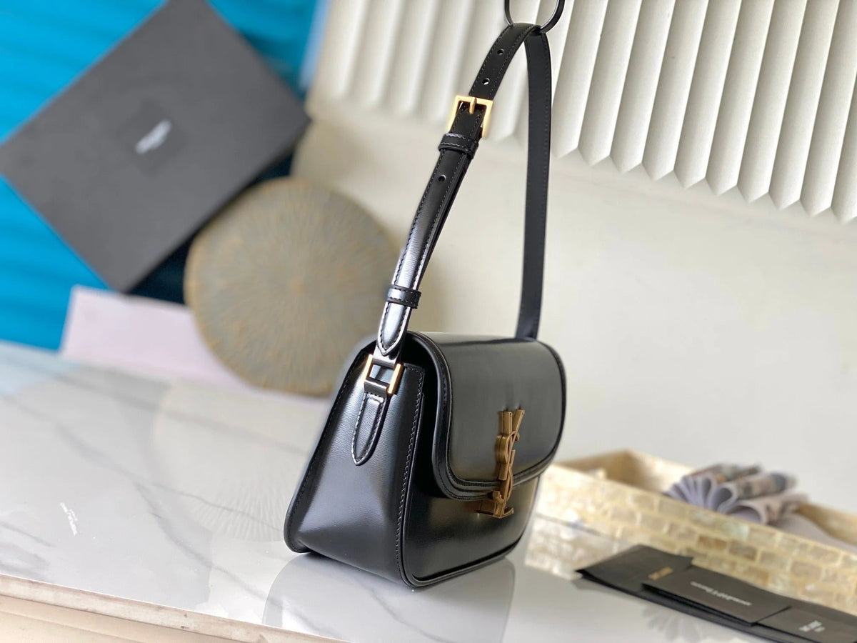 YSL 2026 Saint Laurent Solferino Box Shoulder Bag 24.5cm Calfskin
