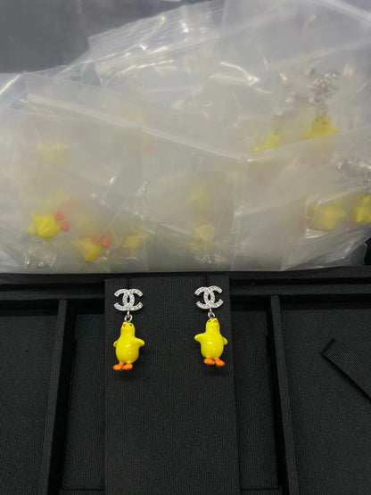 Chanel Double C Chicken Earrings