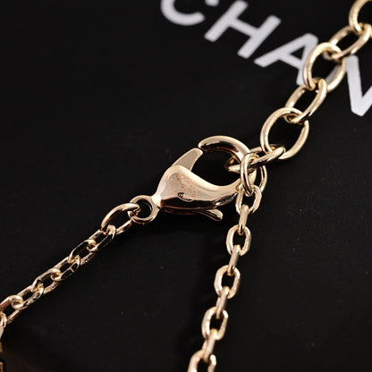 CC Transparent Bow Light Gold Necklaces