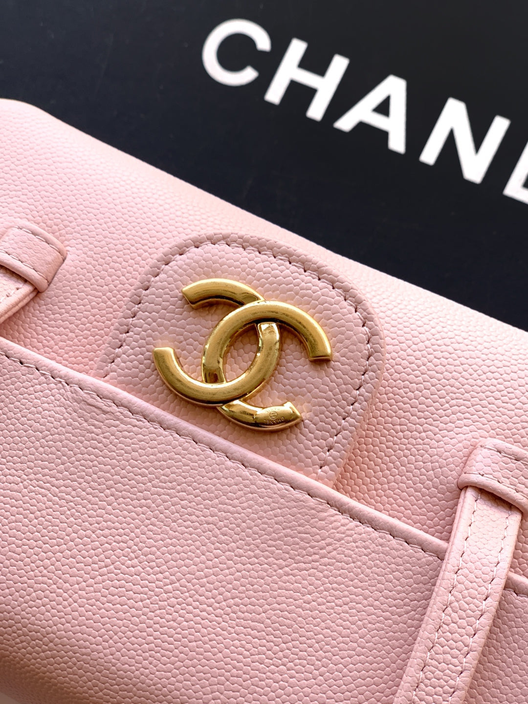 CC 26s Preppy Coco Bag 17cm Light Pink Caviar Leather GHW