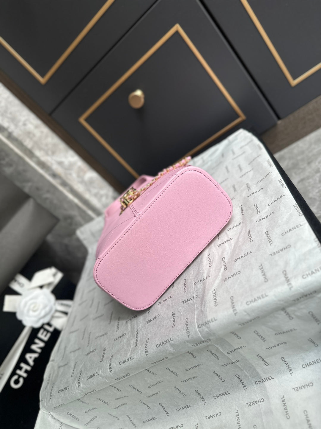 Chanel 2026 Basket Hobo Bag 27.5cm Pink Calfskin