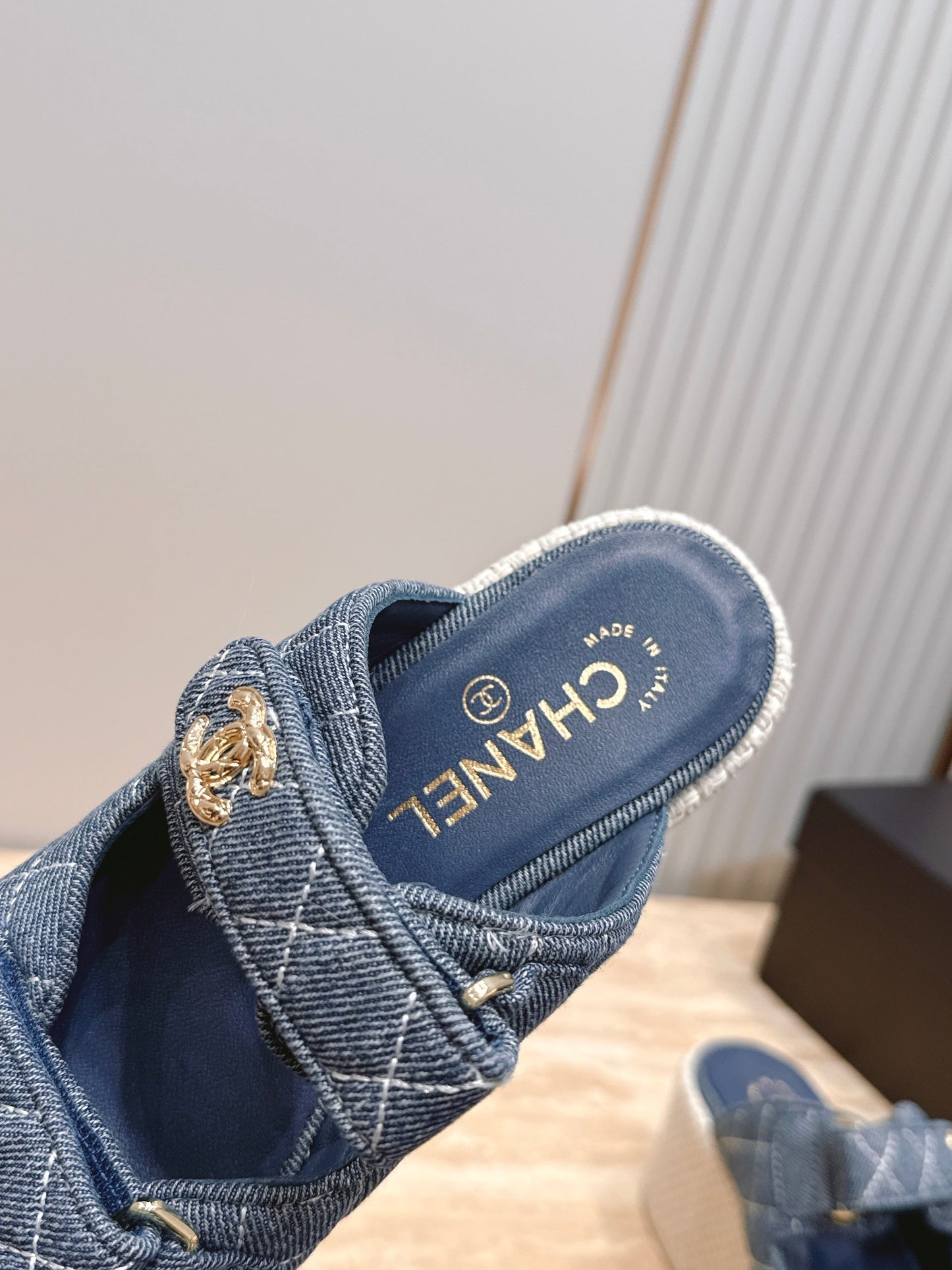 Chanel 2026 Denim Platform Sandal 60mm Leather 899048