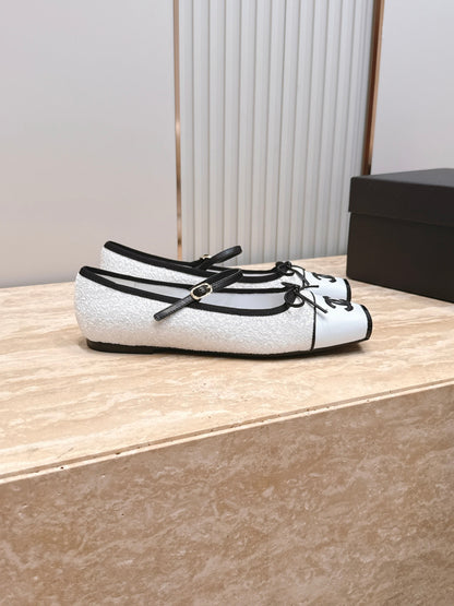 Chanel 2026 Glitter Ballet Flat 10mm Calfskin 899070
