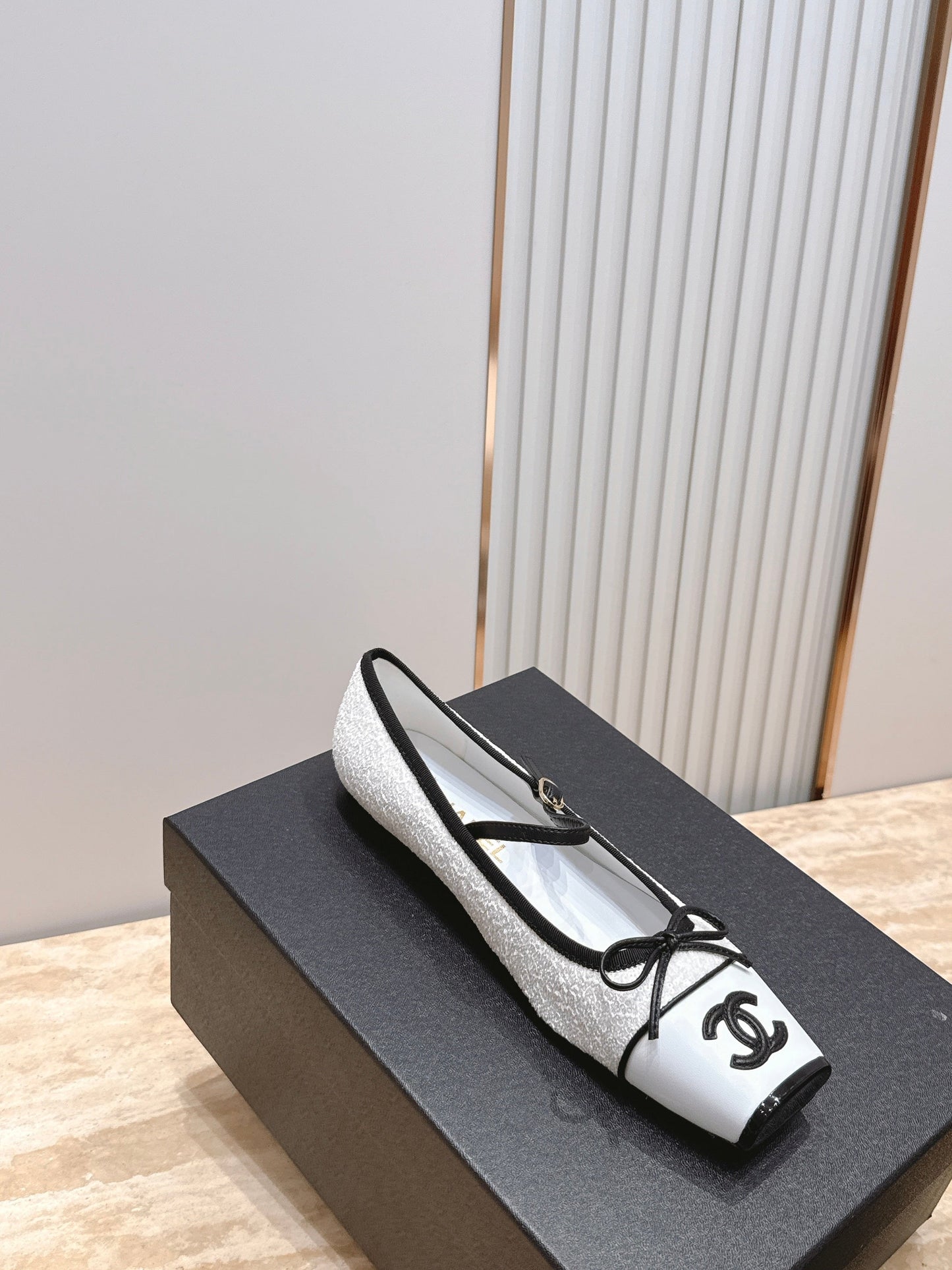 Chanel 2026 Glitter Ballet Flat 10mm Calfskin 899070