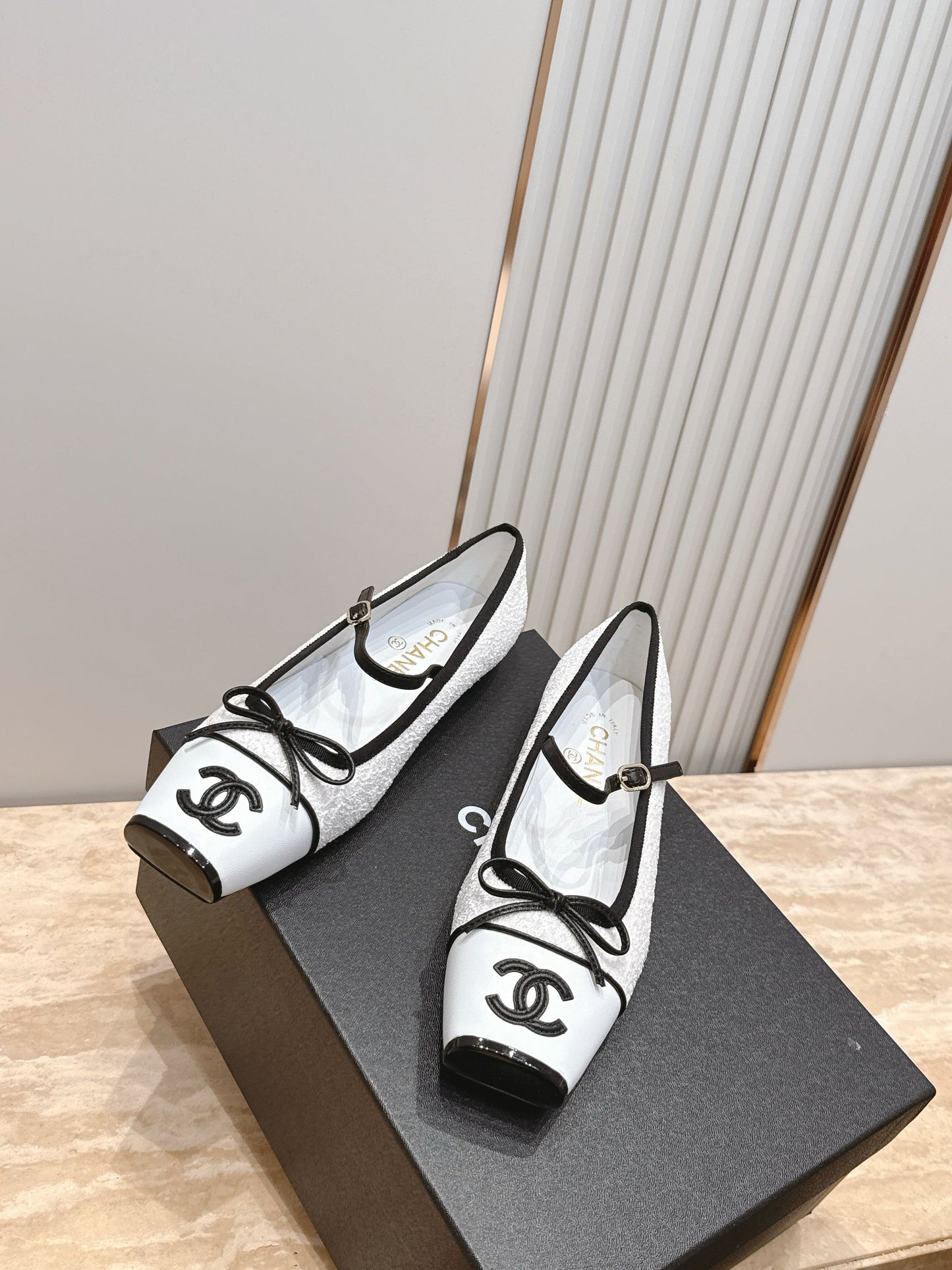 Chanel 2026 Glitter Ballet Flat 10mm Calfskin 899070