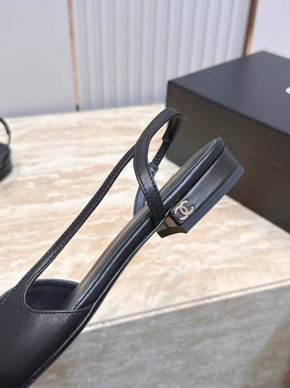 Chanel 2026 Slingback Fabric Calfskin 898954