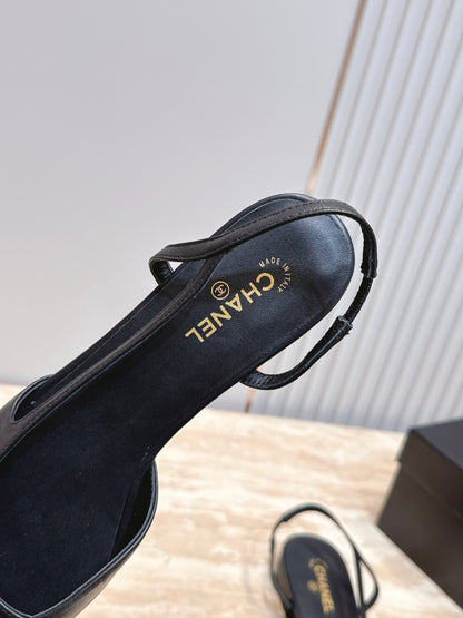 Chanel 2026 Slingback Fabric Calfskin 898954