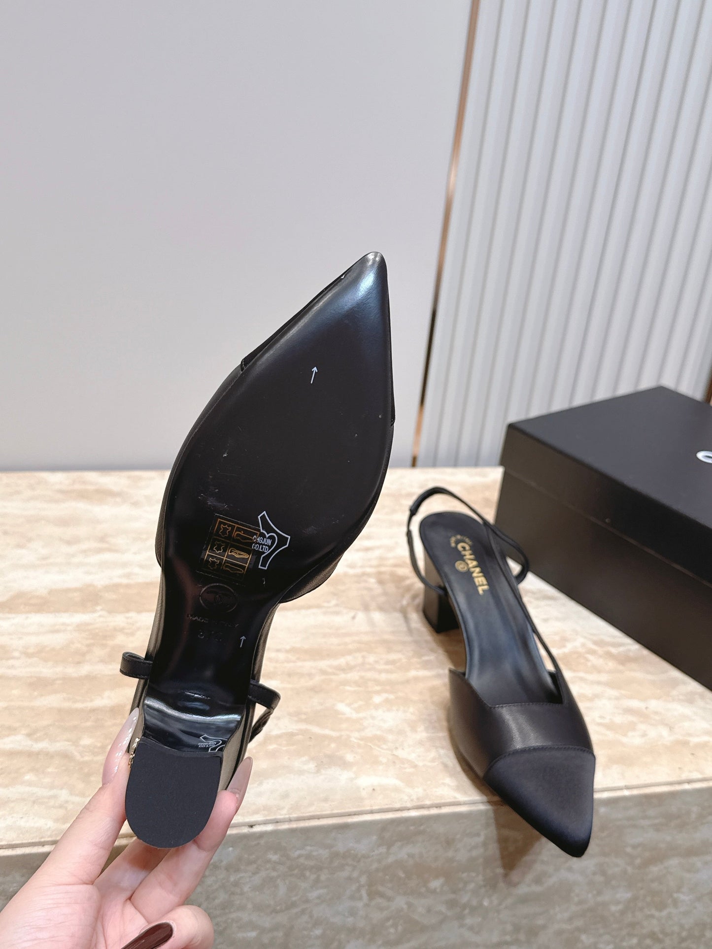 Chanel 2026 Slingback 65mm Fabric Calfskin 898961